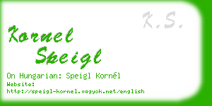 kornel speigl business card